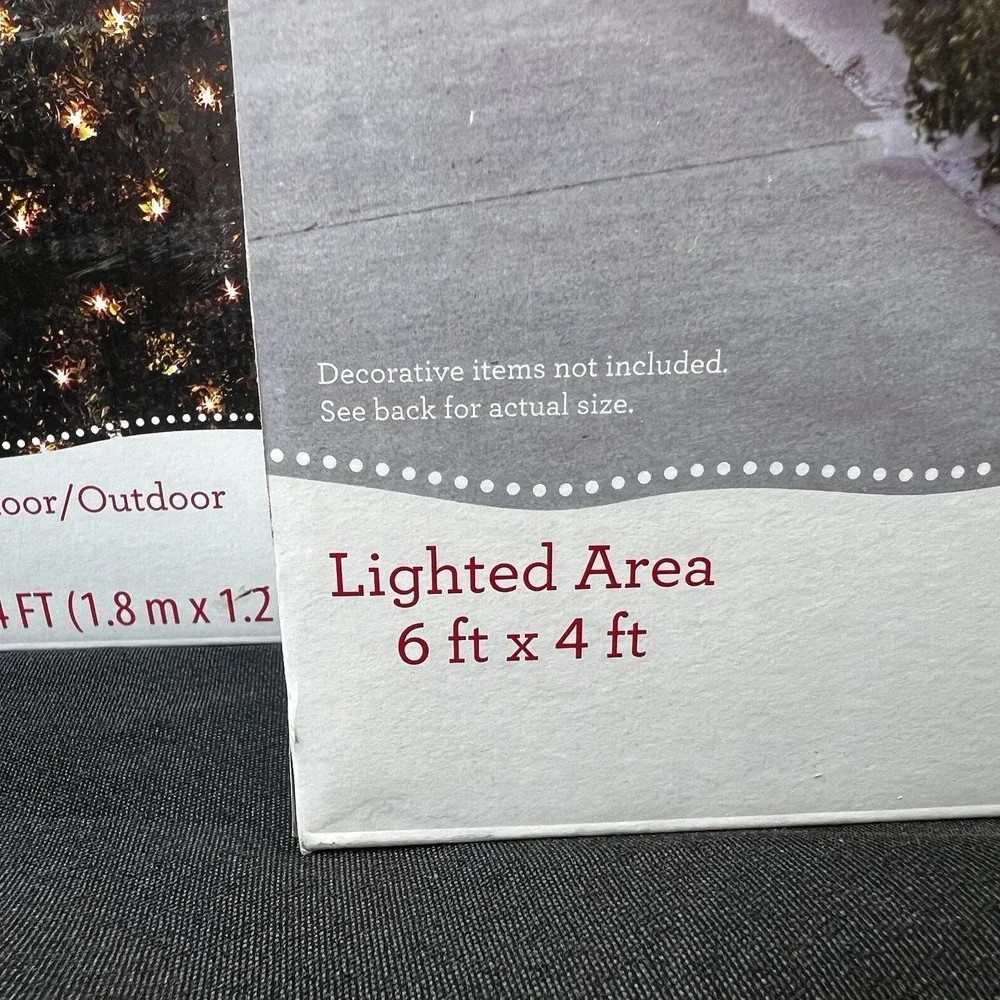 New 3/ Holiday Time 150-Count Clear Net Christmas - Each Lights 24 Sq. Ft.  4x6
